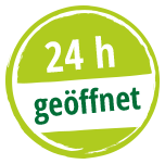 24 Stunden geöffnet